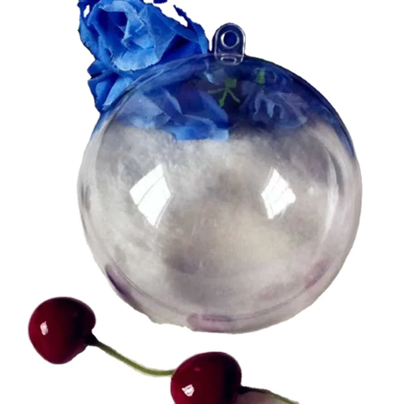 Индивидуальный персонализированный прозрачный подвесной акриловый пластиковый Блестящий Рождественский хрустальный шар
