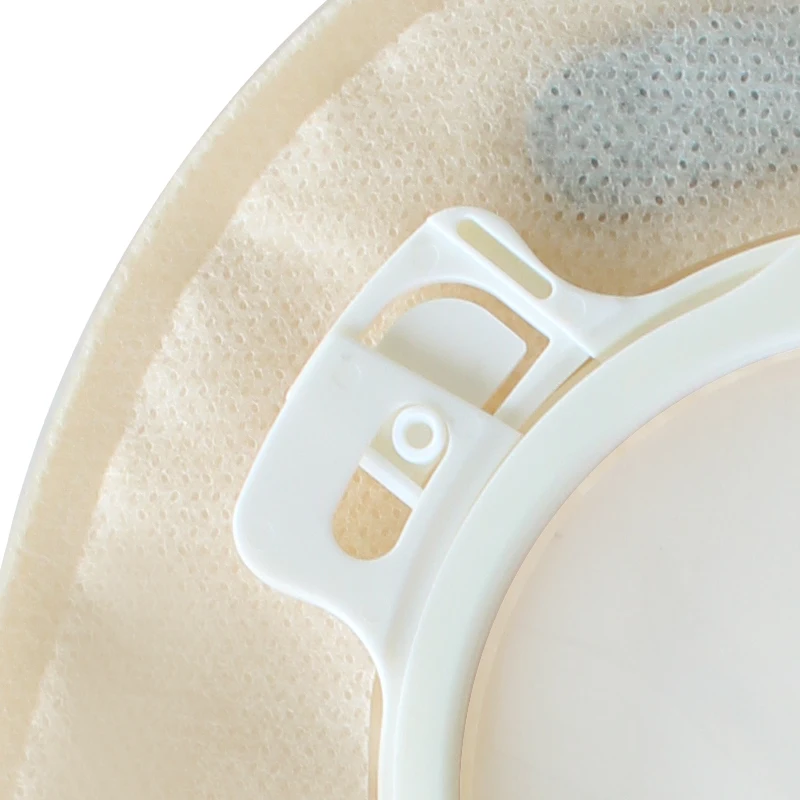 Two pieces disposable stoma colostomy bag with hydrocolloid flange