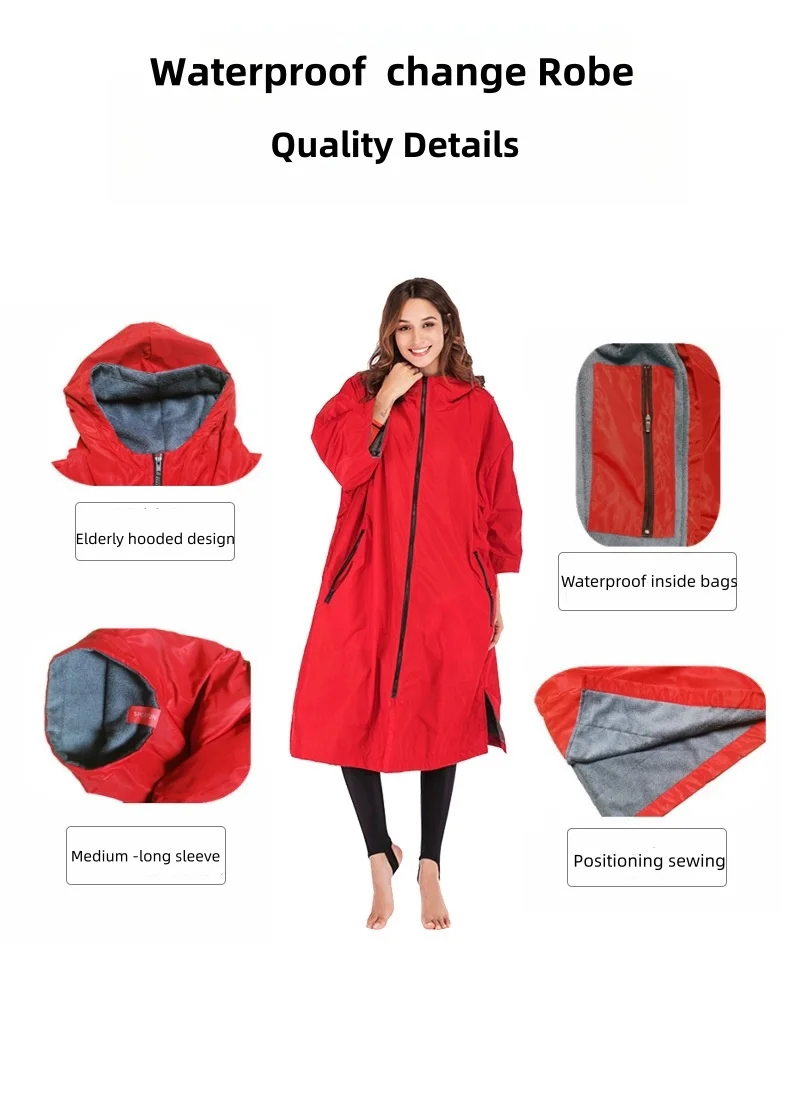 Home Textile China Swim Hood Warm Oversized Quick Dry Coat Waterproof Changing Change Robe Windproof Surf Poncho Swim Parka