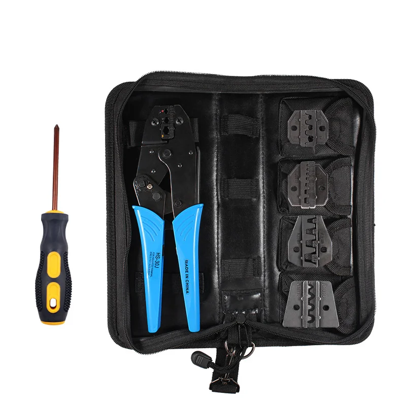 FSK-30JN Mechanical Hand Crimping Tool AWG 22-10 Easy Hand Cable Butt Connector Crimping Tool kit