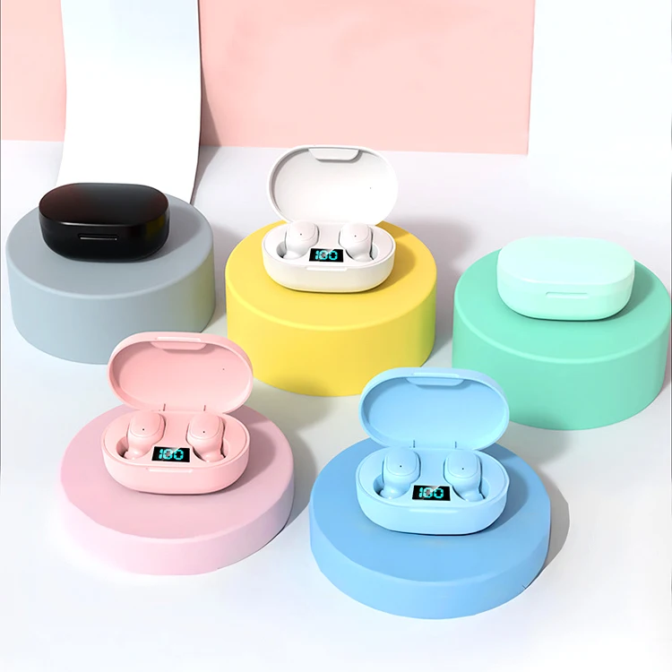 E6S Tws Bluetooth Headphone Wireless Gaming Earphone Led Display Sport Waterproof Headset Bluetooth Touch Screen Earbuds