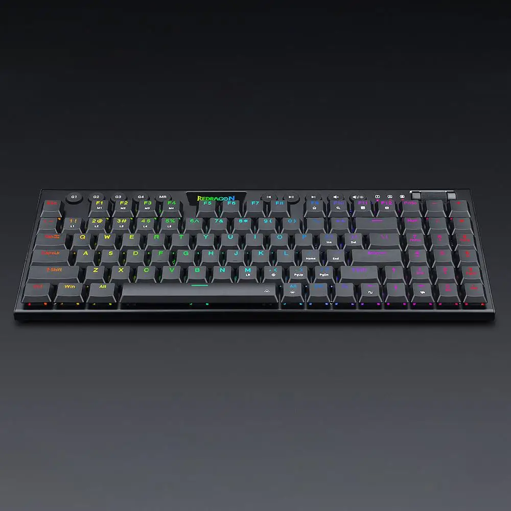 Redragon K625P-KB Yi 94 Keys Red Switch Hotswap Keyboard Wired RGB Backlight Ergonomic Design Mechanical Keyboard