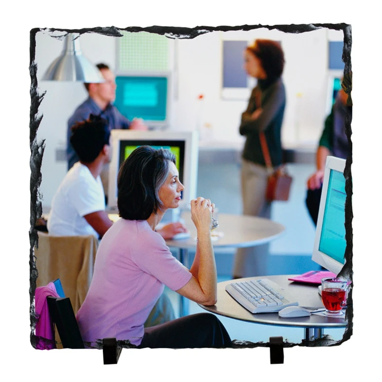 Sublimation Blank Rock Stone Photo Slate Frame For Customised Printing DIY Personalized Photo frame