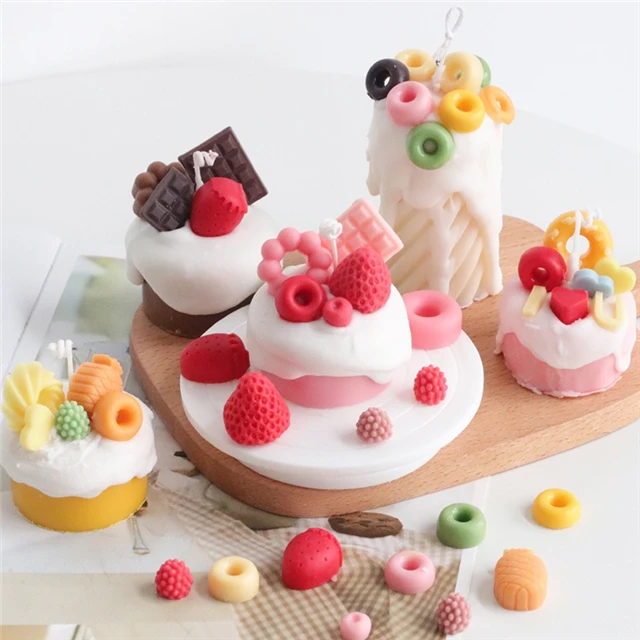 J043 Creative Dessert DIY Muffin Cup Cake Cookies Mold Decoration Fruit Silicone Moulding Chocolate Pastry Candle Mold