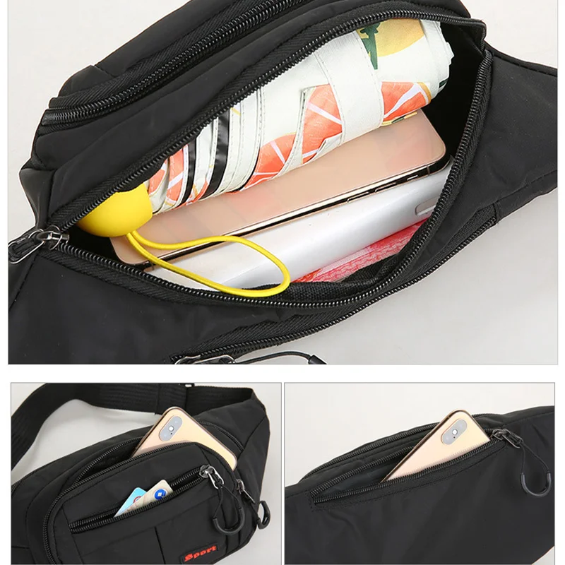 Fashion Outdoor Sports Wholesale Custom Logo Large Capacity Waterproof Canvas Running Gym Fanny Pack Waist Bags