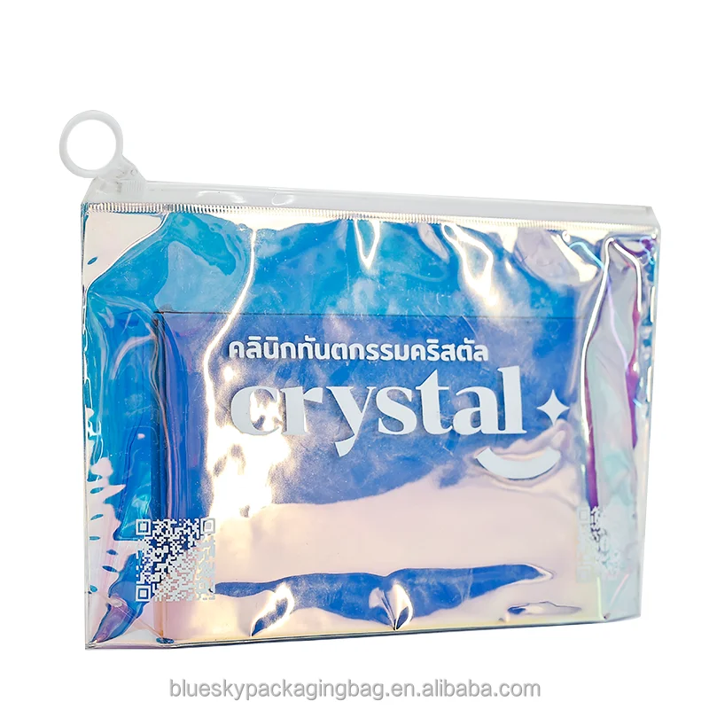 Индивидуальные ПВХ пластиковые молнии голографическая упаковка Zip lock сумка Упаковка пластиковая на