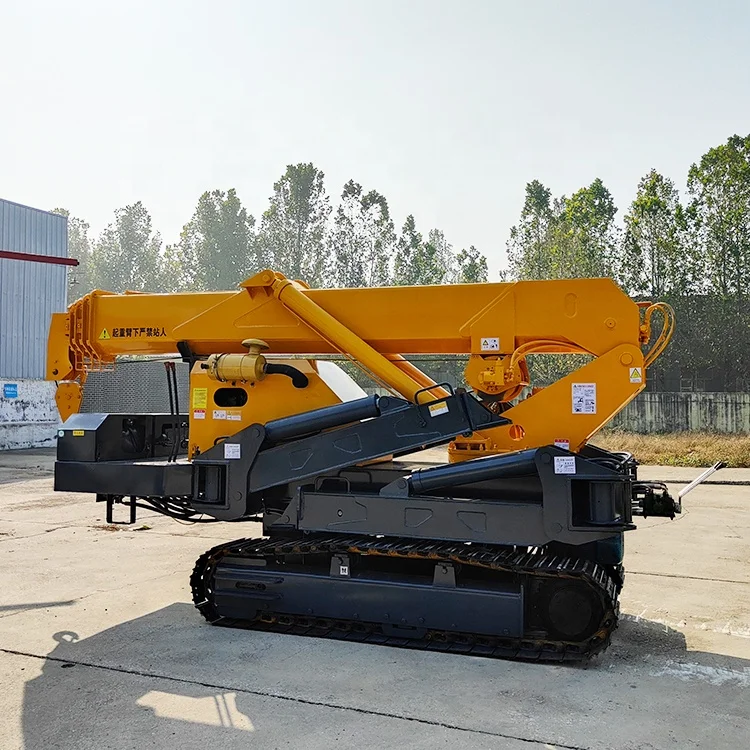 The crawler spider crane that can lift 10 tons is suitable for indoor and outdoor operations at heights