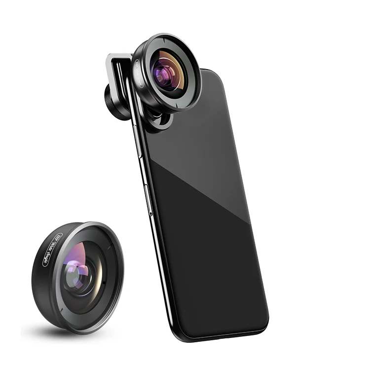 APEXEL Professional 4K HD 110 Degree Wide Angle Lens Mobile Phone Super Wide Camera Lens for iPhone X 11 and Android Smartphone