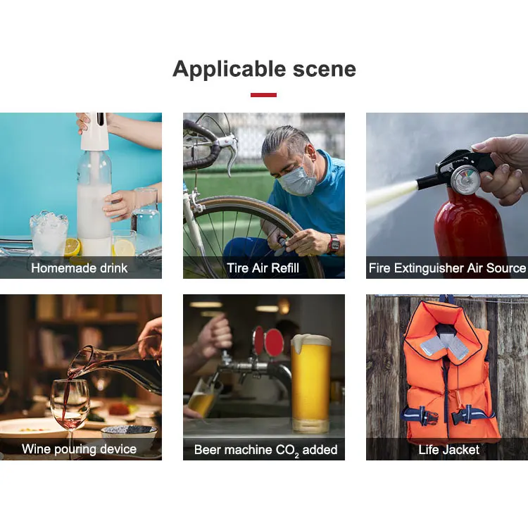 Baro Portable Bike Gas Tank 12gram CO2 Cartridge12g Bicycle Tire Refill CO2 Gas Cylinder