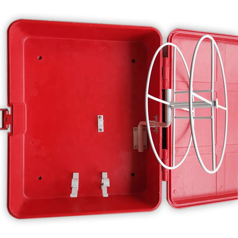 GH01-M1 590x470x170mm Fiberglass fire hose cabinets with PU coated steel reel for fire fighting mould FRP material