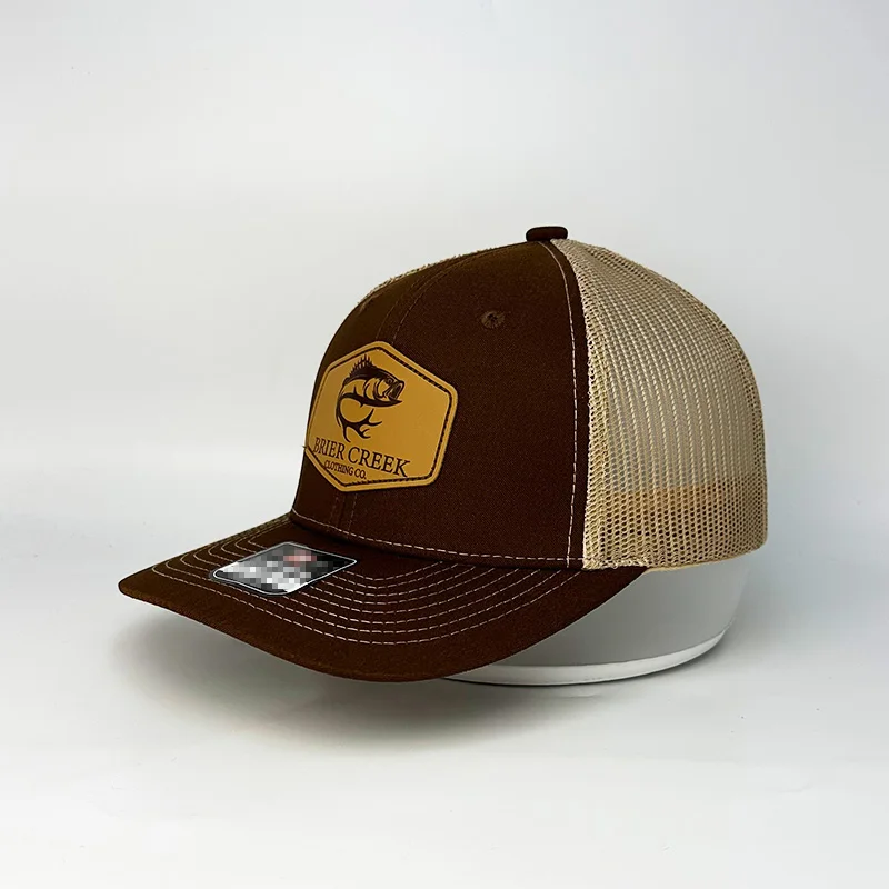 Кожаная нашивка для охоты Мужская сетчатая шляпа gorras 6 панелей спортивные кепки richardson 112 Дальнобойщика