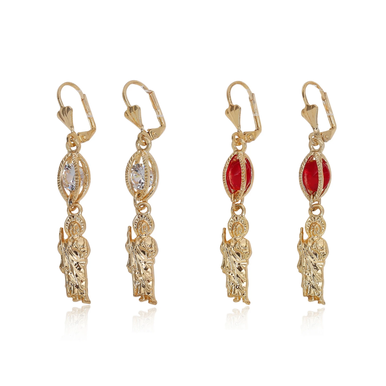 Прямые продажи с фабрики различные цвета бриллиант San Judas Tadeo кисточки oro laminado 18k ювелирные серьги