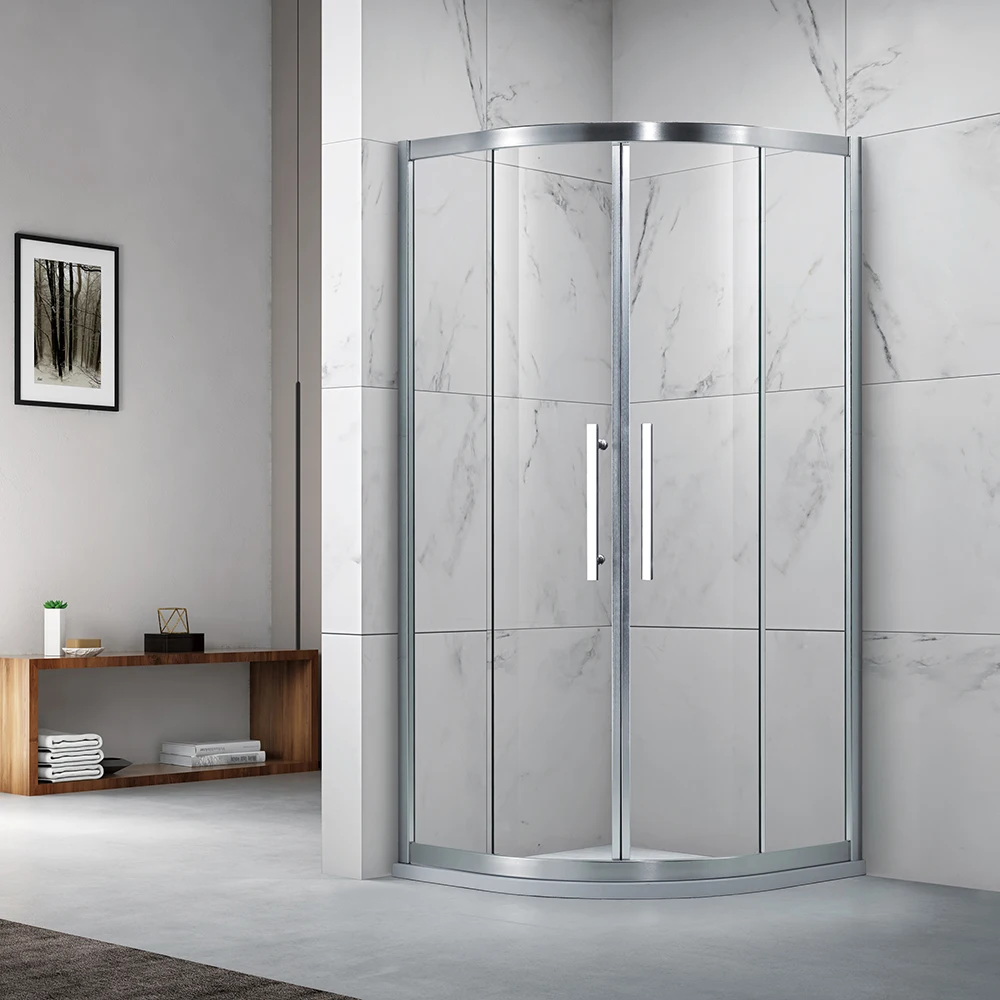 shower cubicle corner glass shower frameless shower room