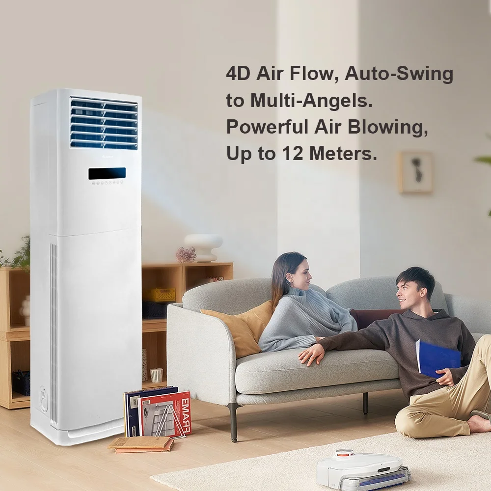 220V 50Hz Home Air Conditioners Gree Cheaper Floor Standing Air Conditioning 36000Btu 48000Btu Inverter Vertical Cabinet Ac Unit