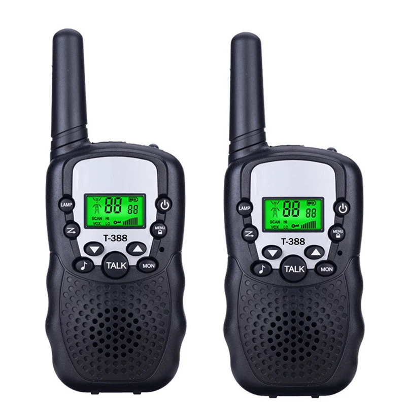 2 шт./пара ребенка портативный двухстороннее радио 3 км РАДИОТЕЛЕФОНА Walkie Talkie “иди и детей 22 канала с ЖК-экраном подсветкой фонарик