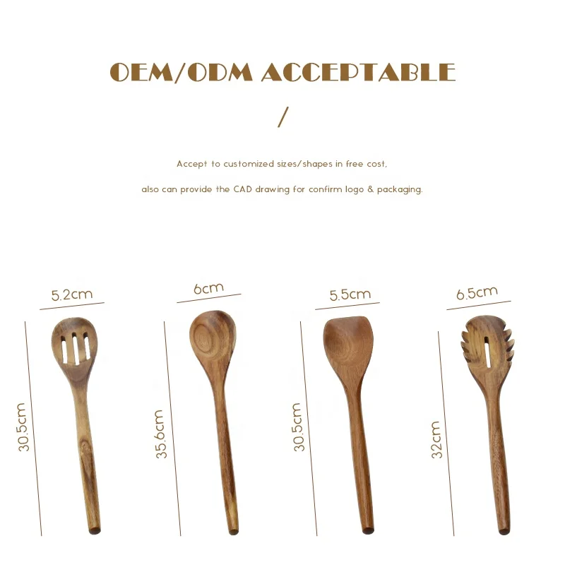 FLYWOD kitchen tools wooden kitchen accessories, acacia tableware, kitchen tools, cooking tools, cookware set