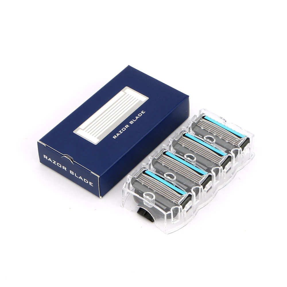 
Online changeable men razor five blade system shaving razor with replaceable blade 