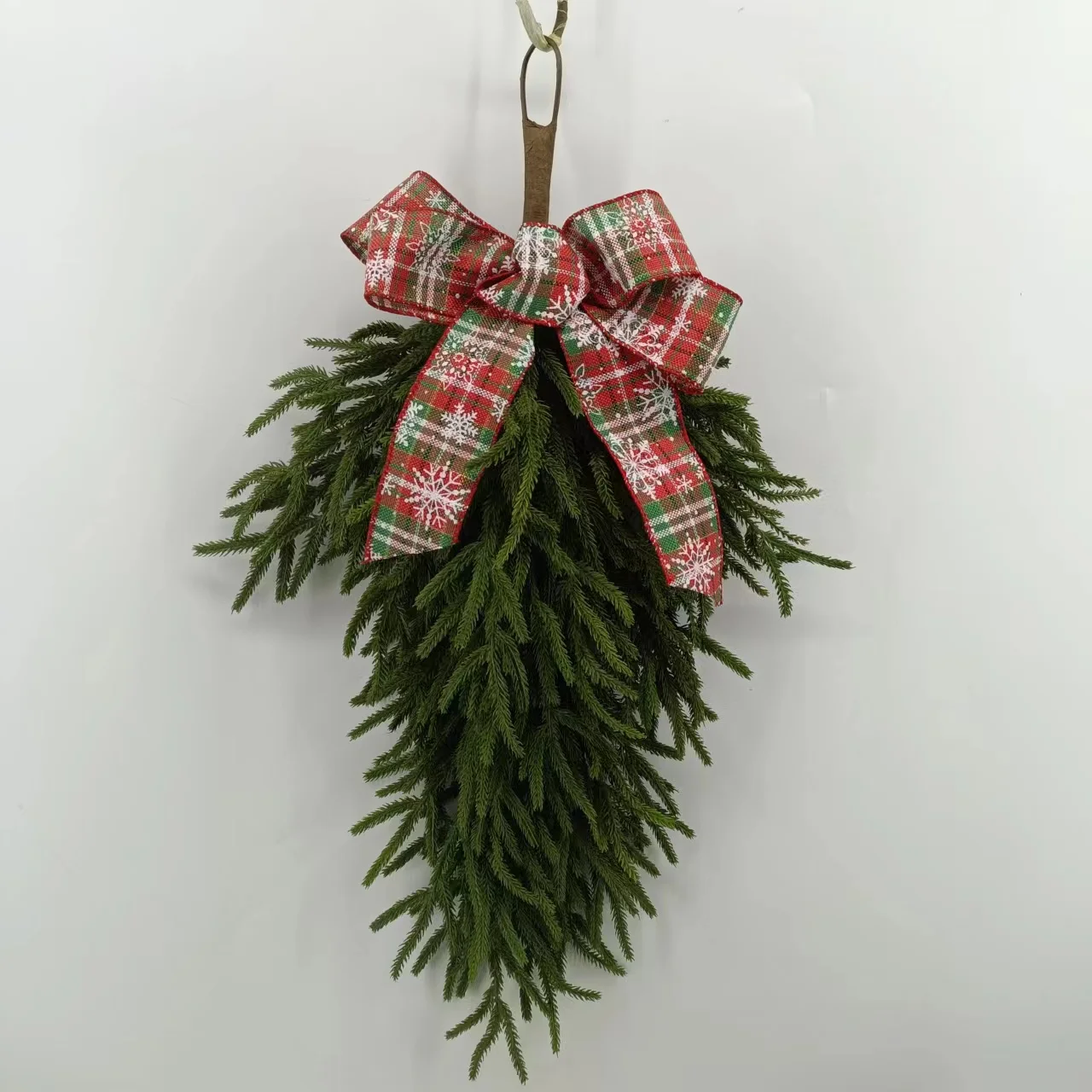 Norfolk pine Christmas teardrop swag  Decoration Artificial  Wall Hanging