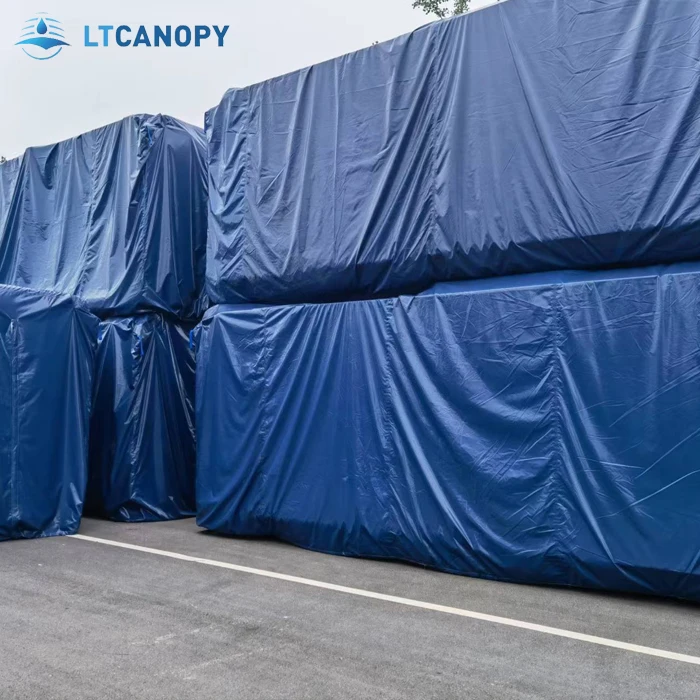Litong heavy duty tarpaulin manufacturer pvc knife coated tarpaulin shipping container cover