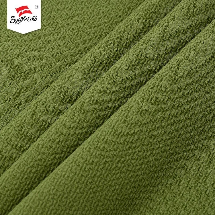 Anti-wear and dust-proof warm 100% polyester mesh waterfall knit crepe scuba fabric