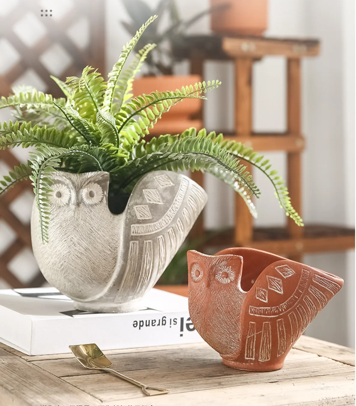 Amazon Little Table Cute Animal Owl Ceramic Succulent Bonsai Home Garden Planter Best-Selling Flowerpots
