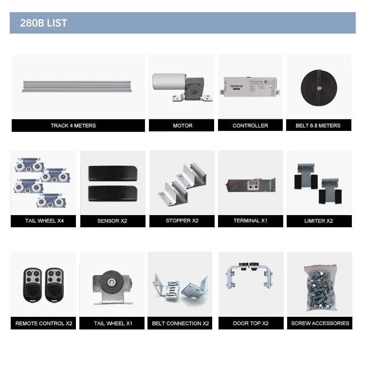 2024 New Price Heavy Duty DC Brushless Motor Electric Automatic Sliding Door Operator System for Glass Door