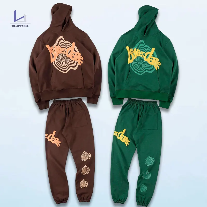 huili hoodies manufacturer oem odm customized 100% cotton heavy weight hoodie men custom 3d puff print graphic hoodie