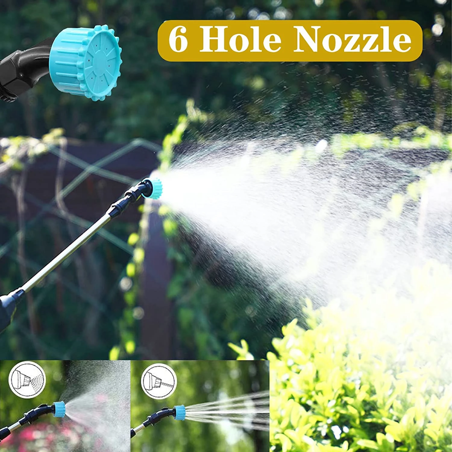Portable Battery Powered Watering Wand Electric Garden Sprayer Rechargeable Plant Mister with Telescopic Wand