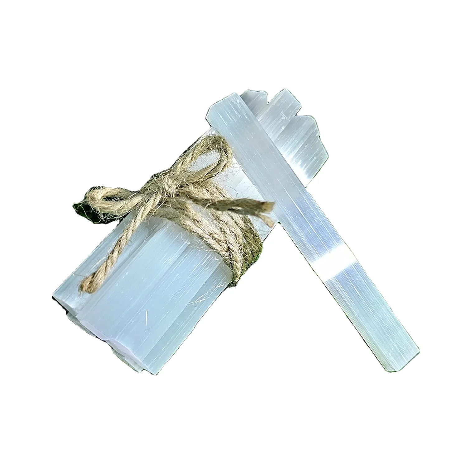 10pcs Natural Selenite Crystal Stick Wands Set Chips Gypsum White Quartz Rough Minerals Specimen Point Healing Stone