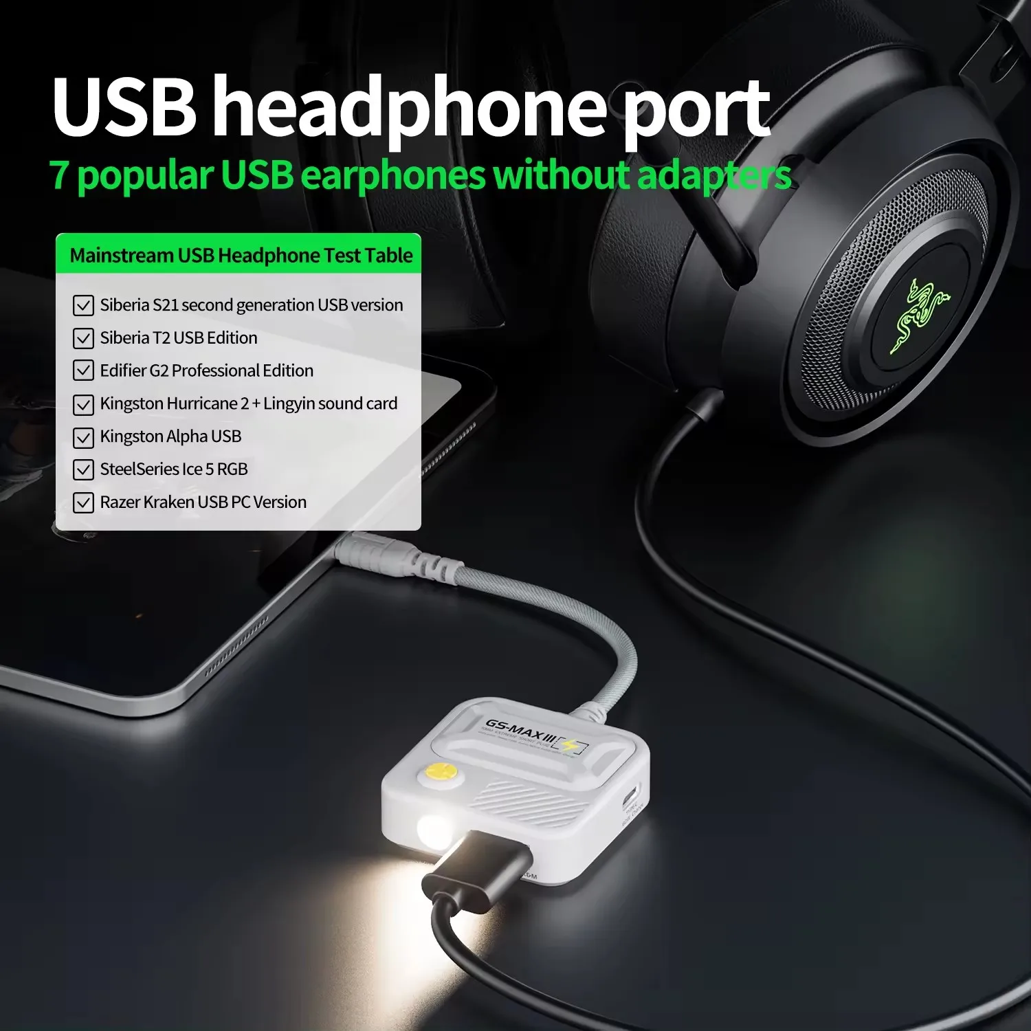 Usb Earphone Gs Max Iii Pd  New Adapter 4 In1 Type-c To 3.5mm 60w Gaming Earphone Audio Aux Converter For Ipad Phone