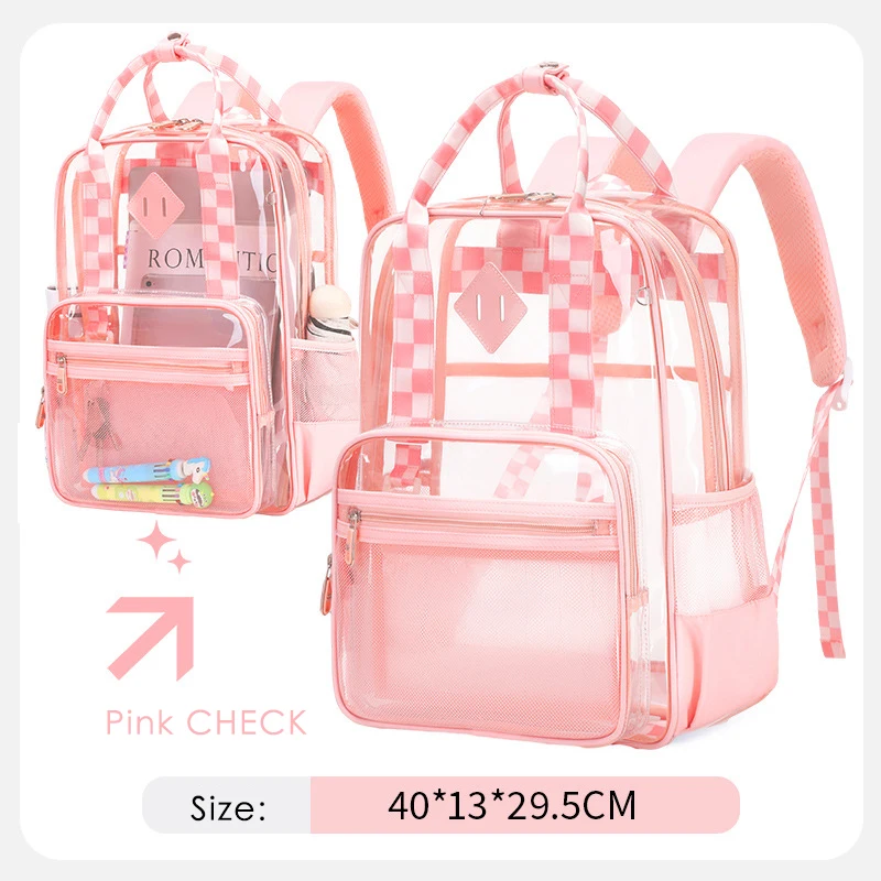 Customized Mini Cute PVC Kids Backpack Clear Backpack School Bag Transparent Backpacks For Children