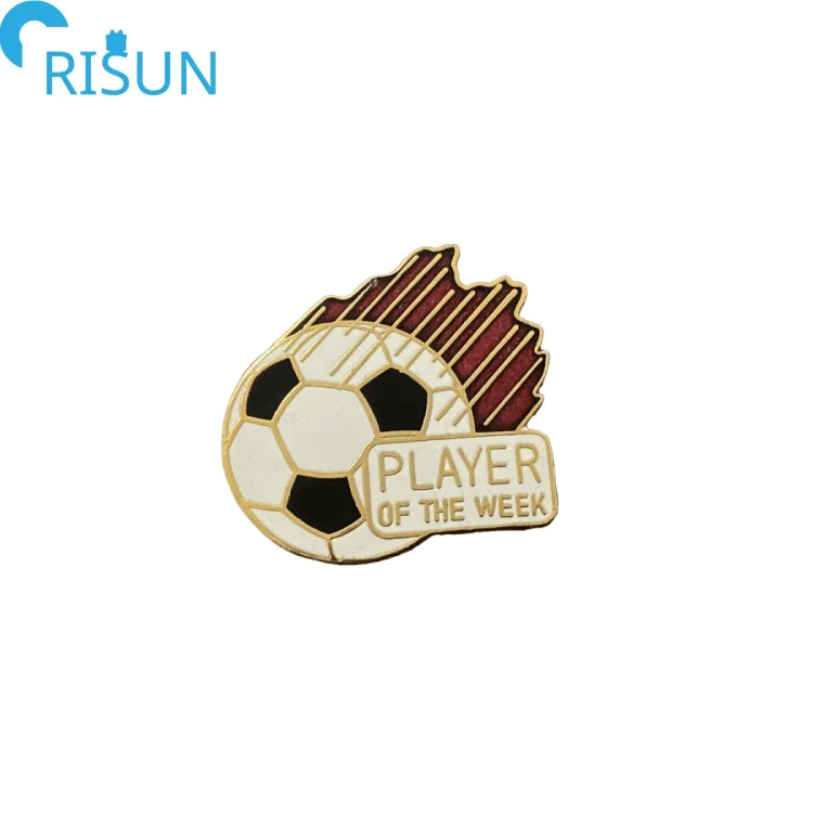 Souvenirs Customized Soft Enamel Soccers Football Club Lapel Pins Badges Brooches Custom Football Soccer Club Enamel Pin badge