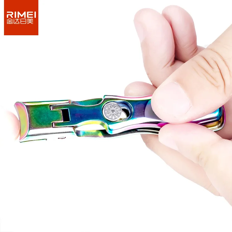RIMEI Colorful Manicure Cutters Nail Clipper Set Household Stainless Steel Nail Clippers Set Pedicure Nail Scissors Tool