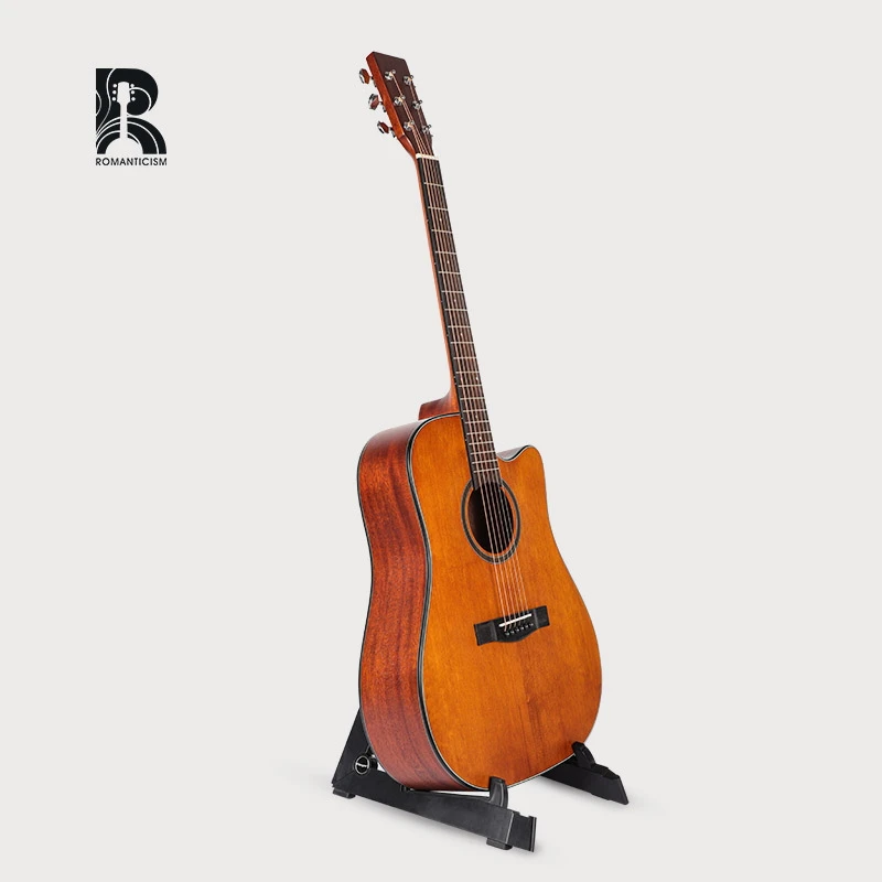 ZY-STD01 Радуга ручной работы профессионалов игровых глянцевое покрытие D отверстие топ с резными Дредноут Акустическая гитара 41