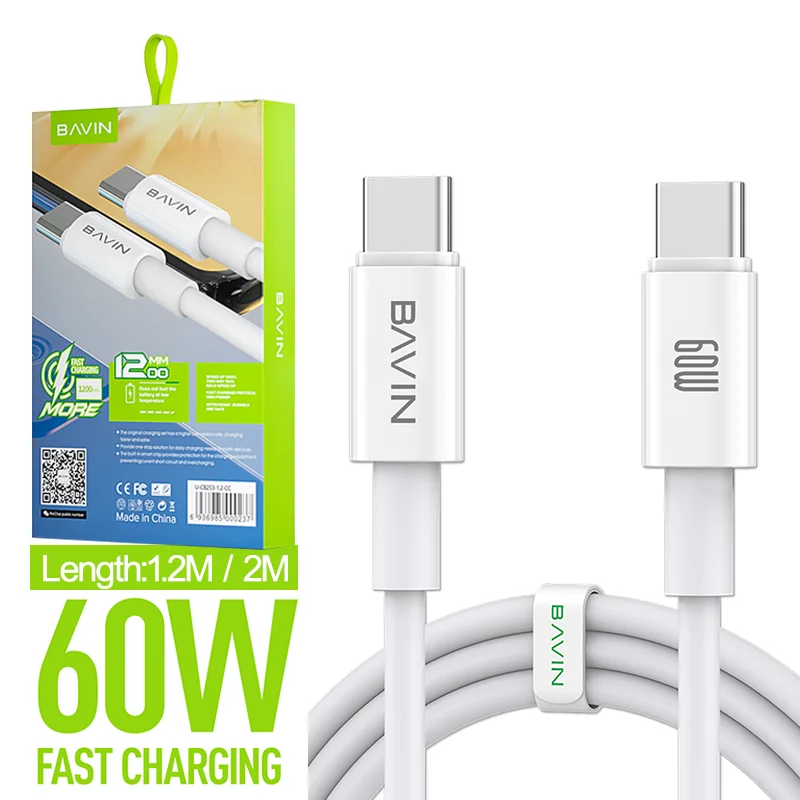 Оптовая продажа цена Бавин cb253 60w Тип c-type c 1 2 m 2m pd штырьковые usb шнуры для зарядки