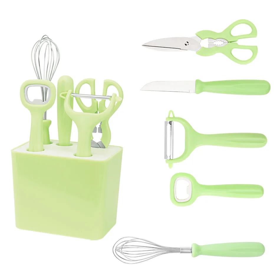 Kitchen Gadget Set Combination Household 304 Stainless Steel Scissors Peeling Fruit Knife Multi-functional