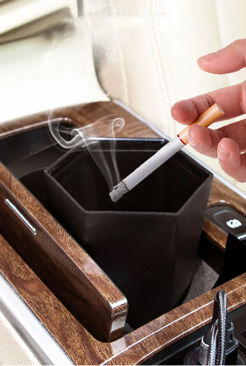 Leasylife garbage Cup Holder black ashtray Energy Charge Car Ashtray With lid