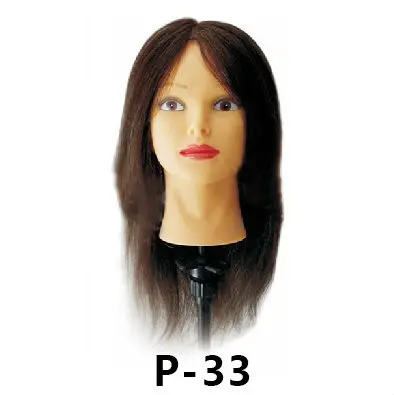 2024 new Hairdresser Teaching Head Barber Head Human Hair Styling Training Head With Black Hair