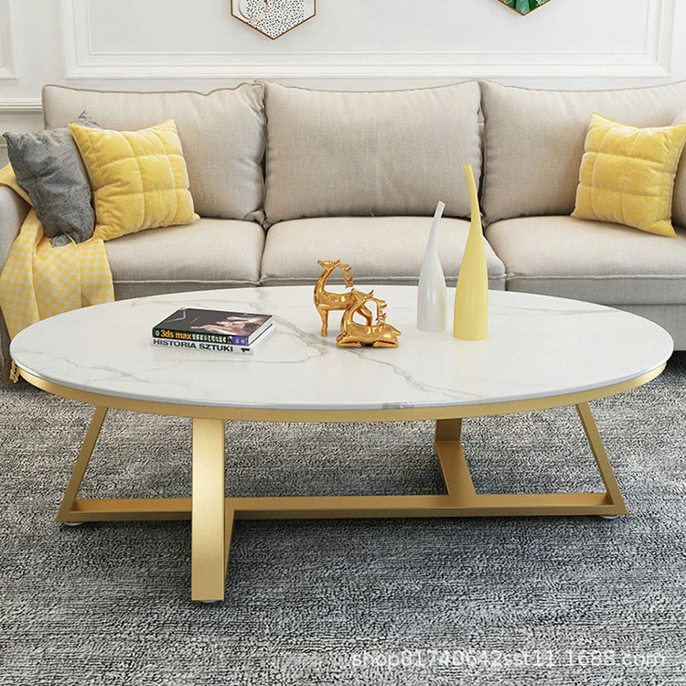 Креативный золотистый круглый гостевой стол в скандинавском стиле кованый железный маленький кофейный столик с