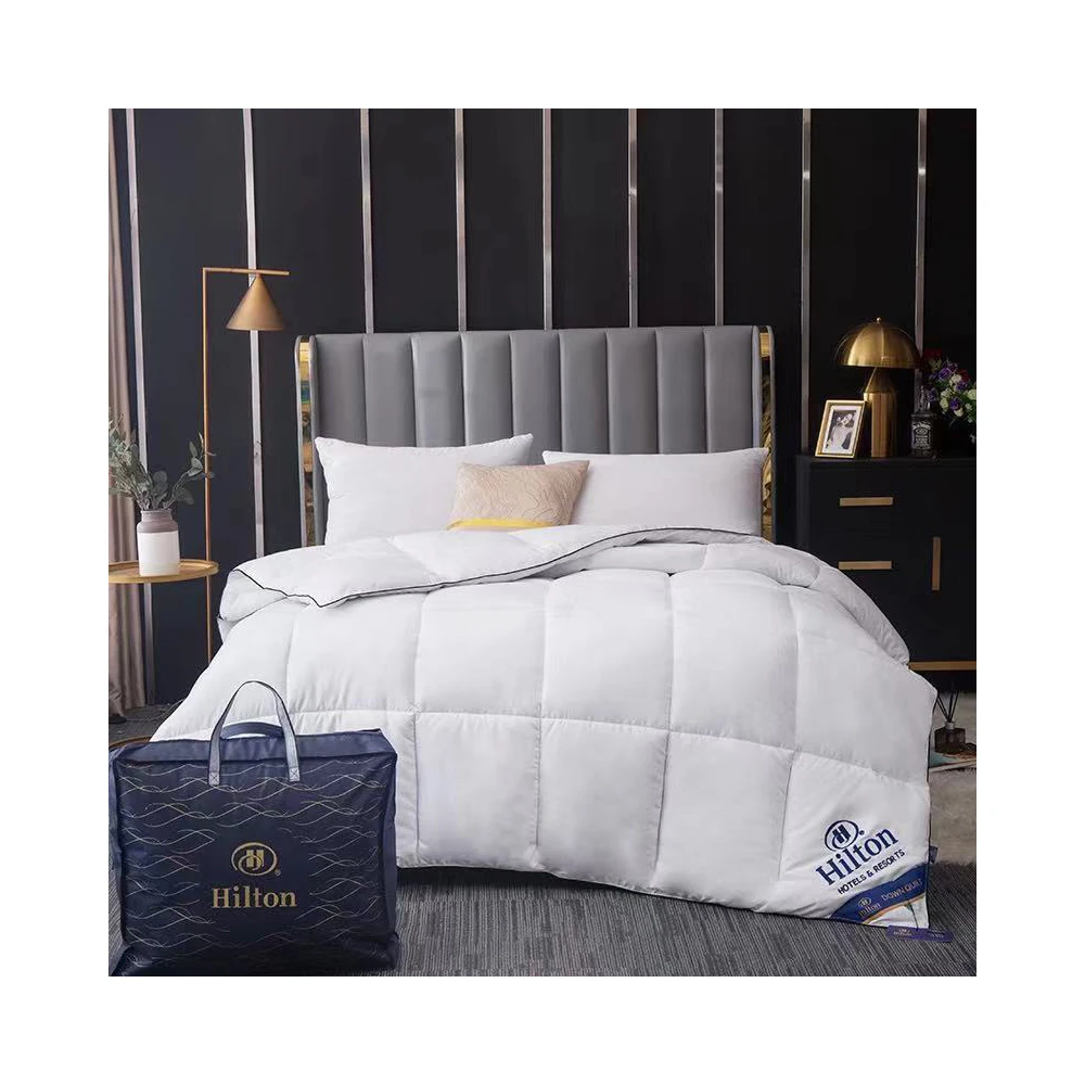 Wholesale 4kg 5-star winter queen king camping hotel duvet insert goose down quilt hilton comforter