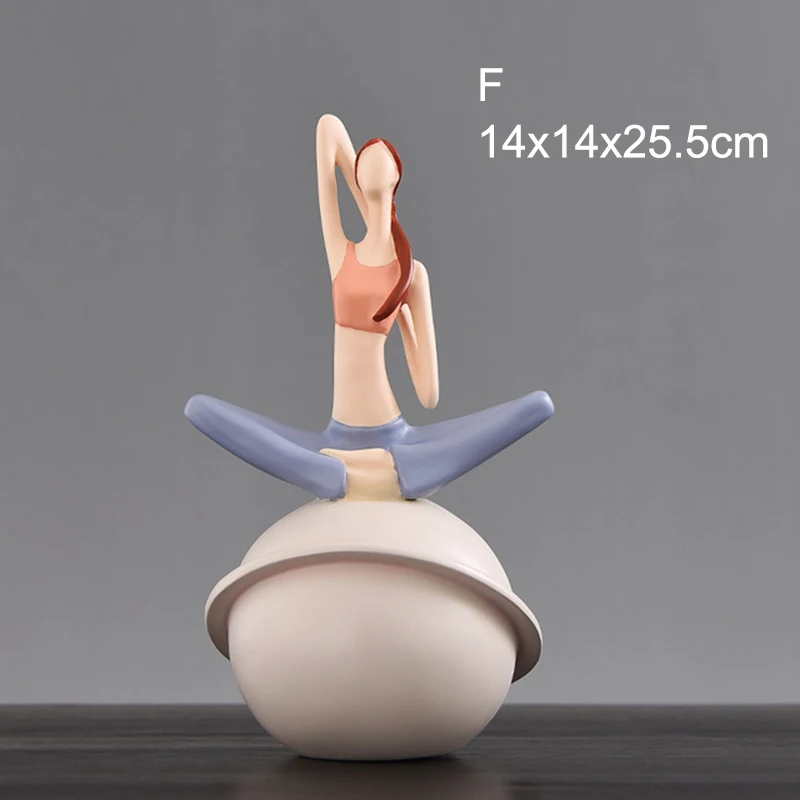 Creative Yoga Sculpture Home Decoration Ornament Resin Modern Art Craft For Wine Cabinet Decor