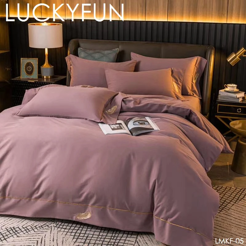 one hundred percent of the fashion 100cotton embroidery manufacturers wholesale bed four-piece set