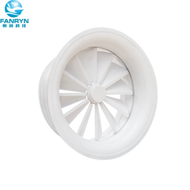 HVAC aluminum round air pattern adjustable system air swirl diffusers