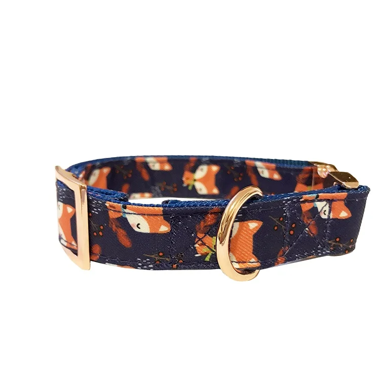 wholesale pet supplies nylon dog collar and leash set with custom printing