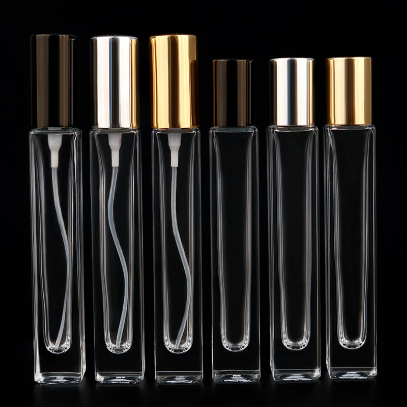 
Luxury 10 ml Water Liquid Perfume Decanters Metal Roller Ball Crystal Plain Glass Spray Atomizer Bottle For Travelers 