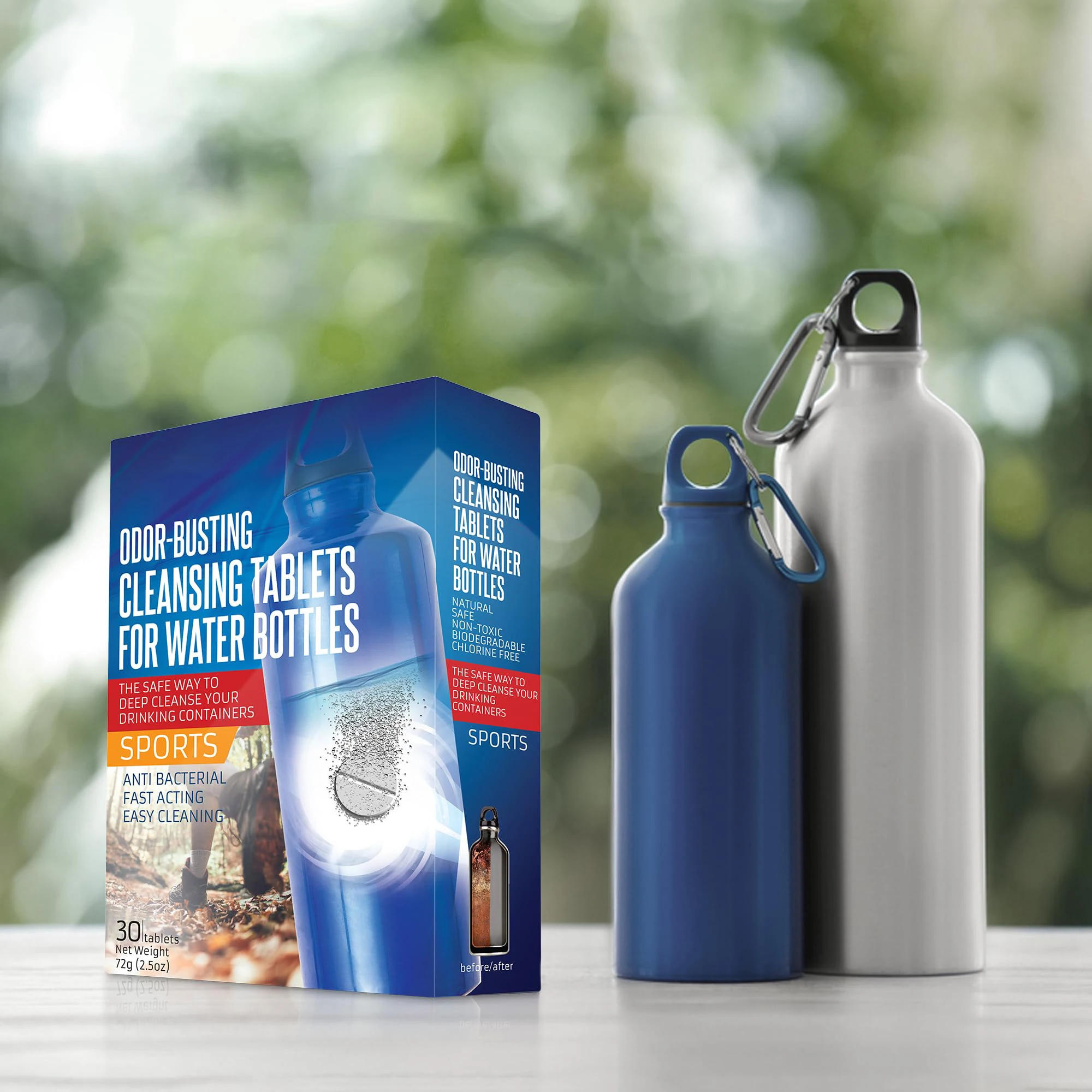 Water Bottle Cleaner Tablets  Remove Odor Water Scale Remover Anti Bacterial Fast Dissolve Water Bottle Cleaner Tablets