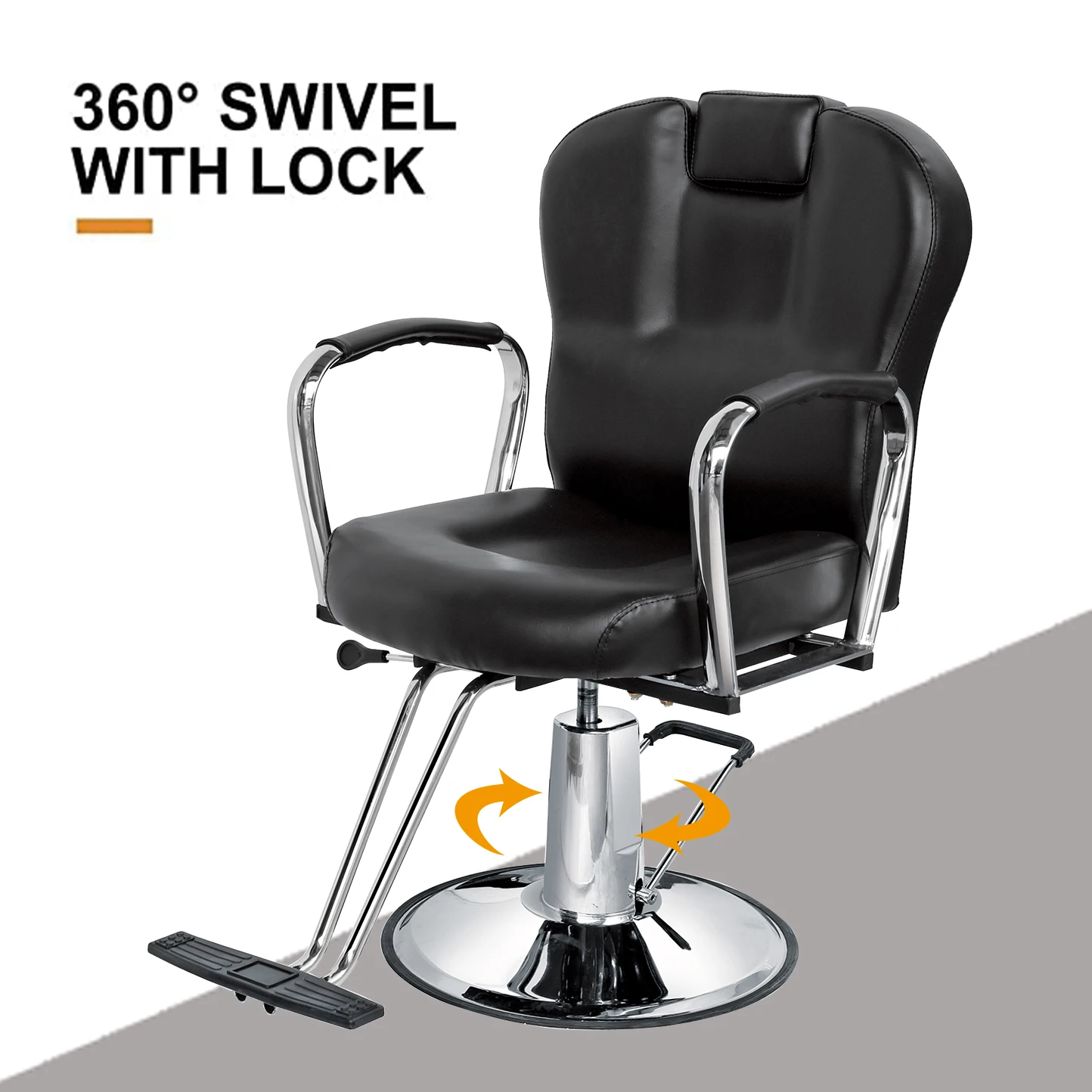 Barber Chair Beauty Salon Hydraulic Shop Reclining Hairdressing Equipment Salon Furniture Barber Chair