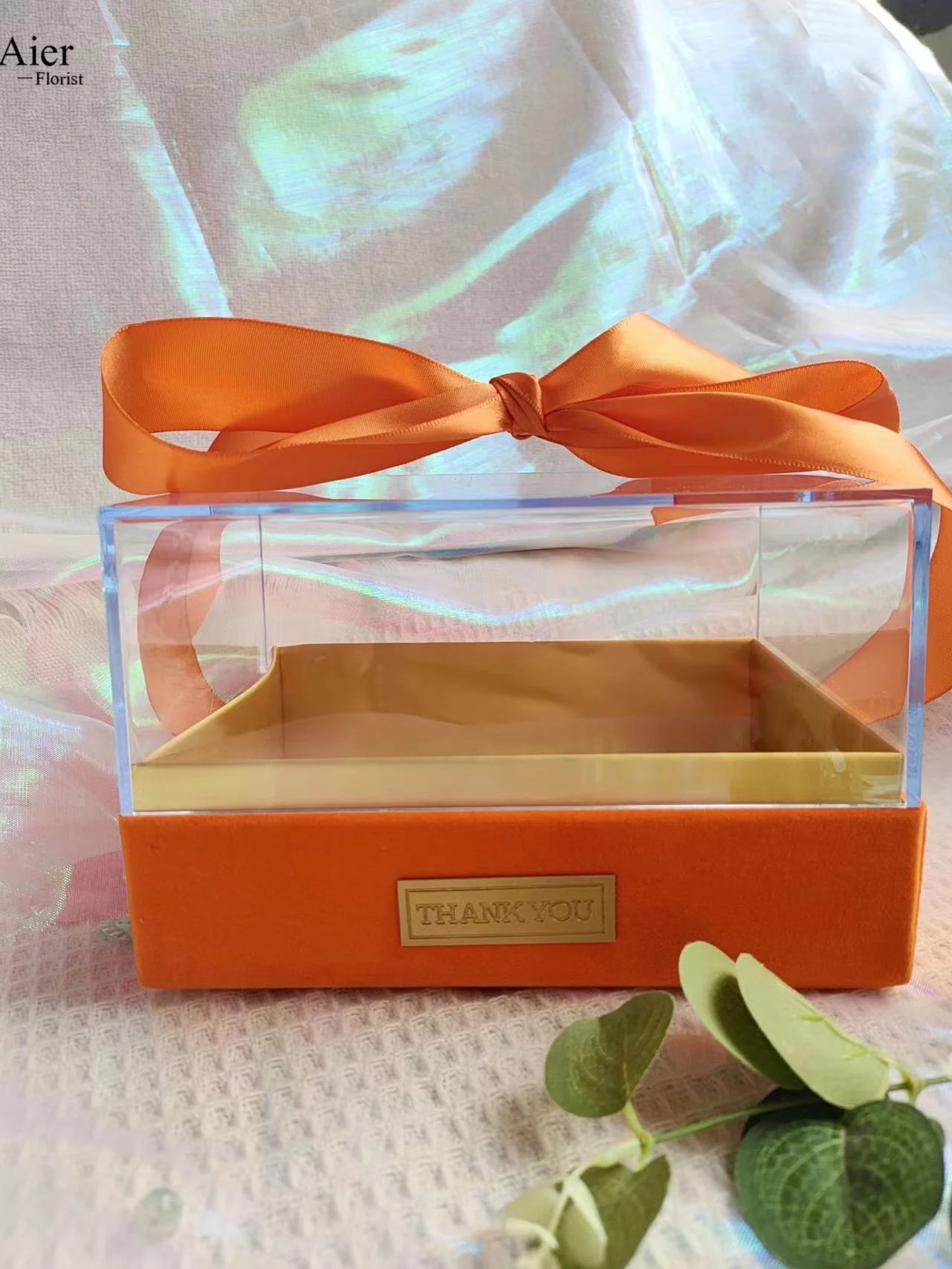 Aierflorist  14*9*8.5cm/ 18*14*11.5cm/20*20*13cm New wedding candy box candy acrylic accompanying hand gift