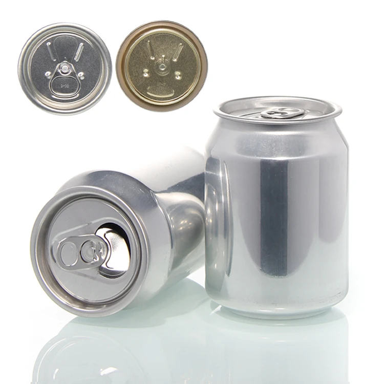 Wholesale 355ml 330ml 250ml 200ml blank aluminum tin can for beverage soft drinks beer and soda can with easy open lid empty can