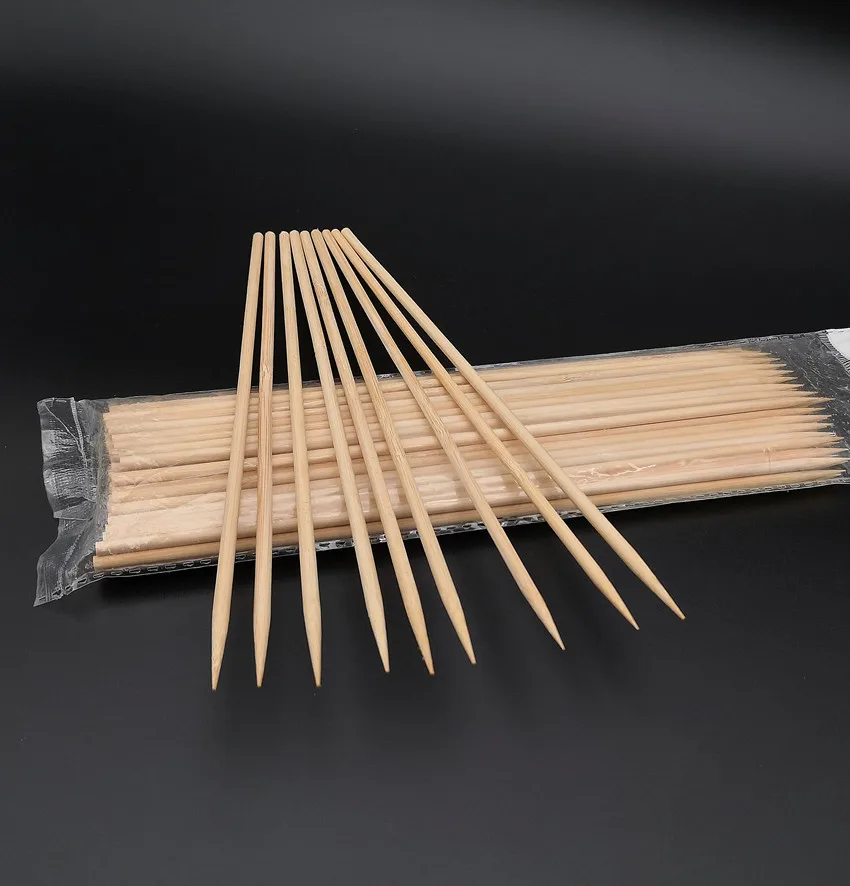 Wholesale Biodegradable barbecue bamboo round kebab stick BBQ bamboo skewer